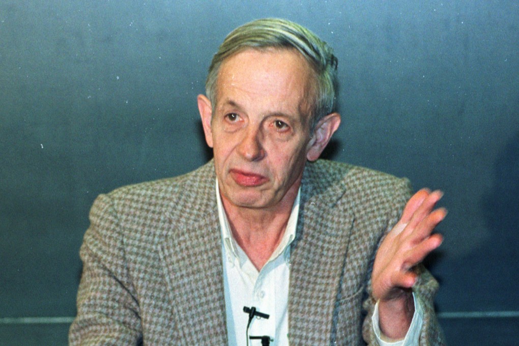 Nobel laureate John Nash speaks to the press in 1994. Photo: AP