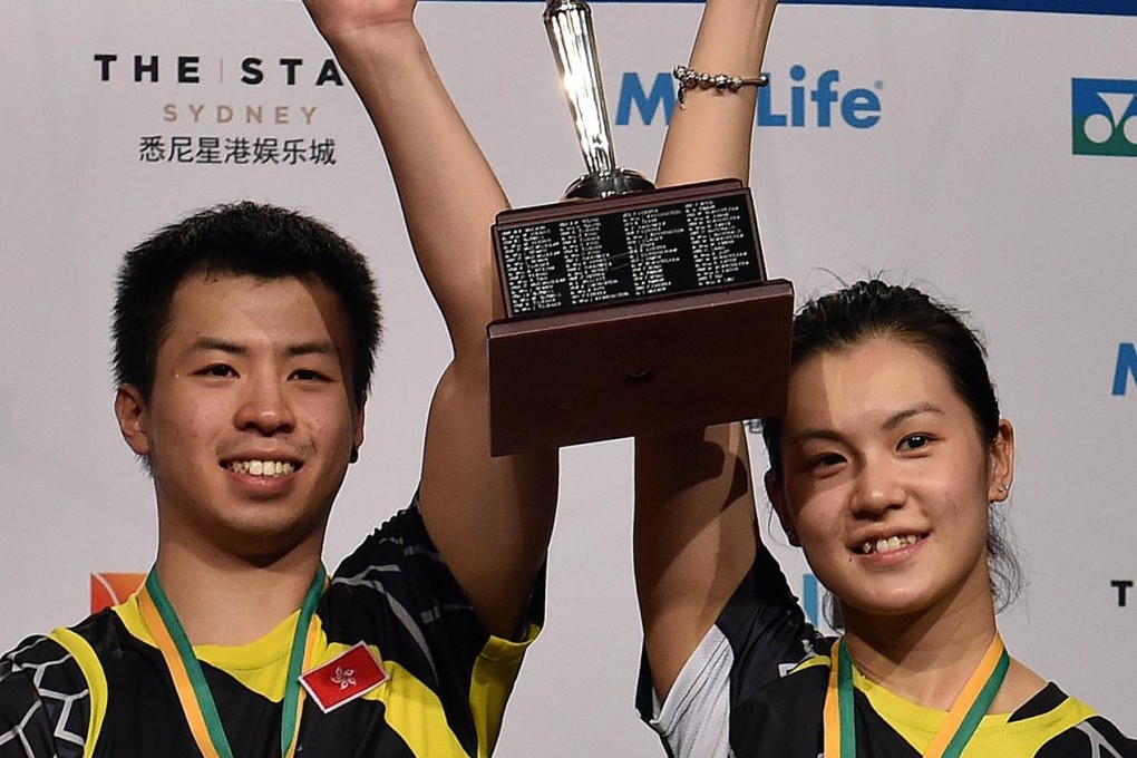 Lee Chun-hei and Chau Hoi-wah jetted to Jakarta after spending a few hours in Hong Kong following their Australian Open win. Photo: AFP