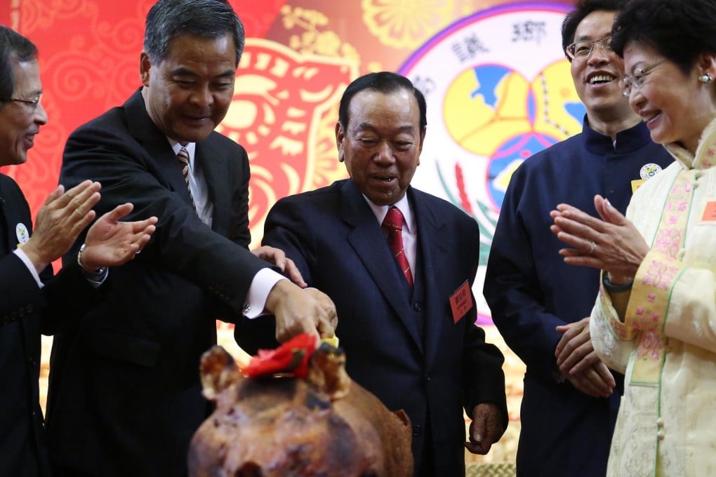 The Heung Yee Kuk hosts a Lunar New Year reception this year attended by government officials. Photo: Felix Wong