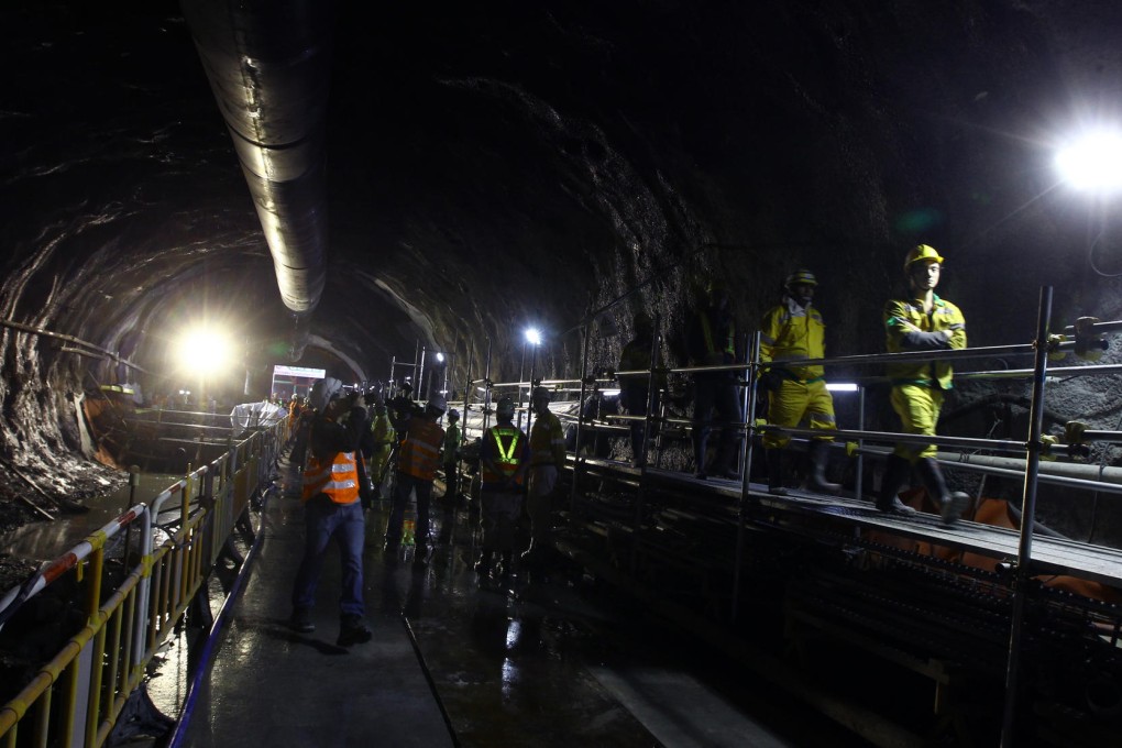 Work is under way on the extension to the line. Photo: Jonathan Wong