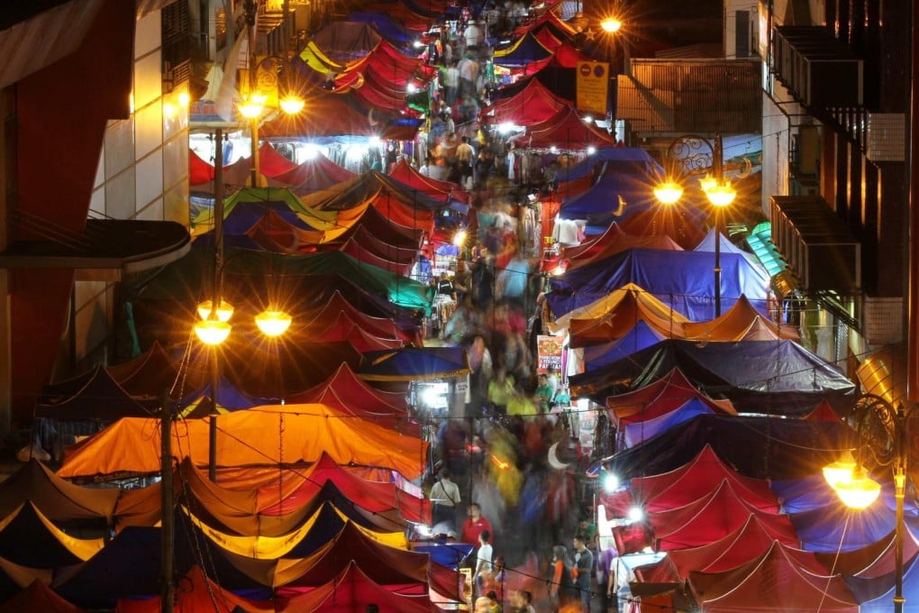 Rainbow effect: an aerial view of Jalan Masjid India in Kuala Lumpur. Photos: Tamara Thiessen