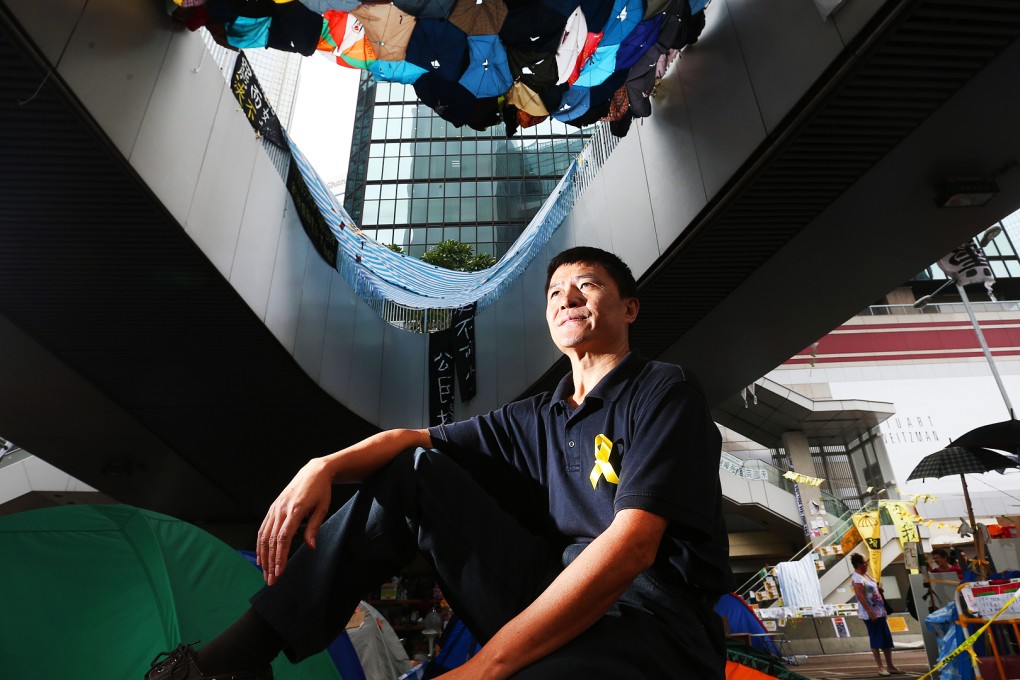 Zhou Fengsuo visited Occupy Central camps in Hong Kong last year. Photo: K.Y. Cheng