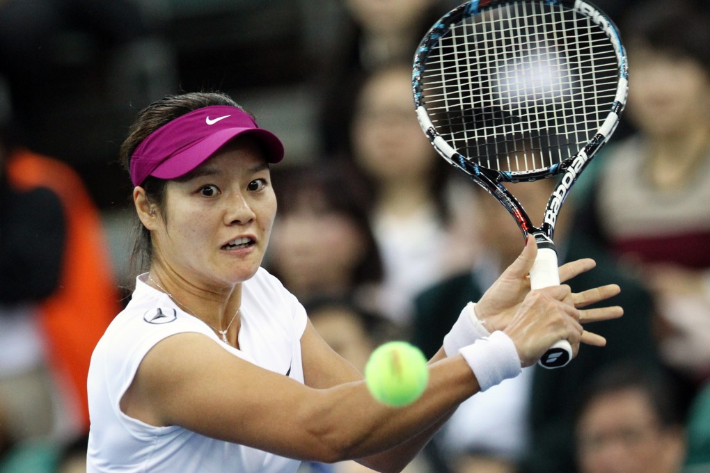 Li Na, seen in action in Hong Kong last year, gave birth to a girl she and her husband have named Alisa. Photo: Dickson Lee