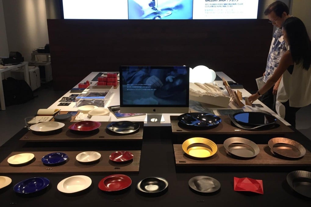 Ceramic plates made by Secca using 3D printing technology. Photo: Kyodo