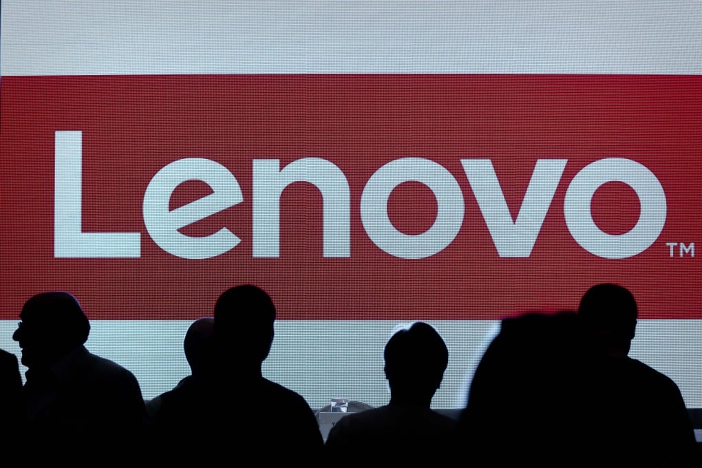 Lenovo's logo is displayed at a briefing in Hong Kong as the company said on Thursday it plans to issue five-year notes. Photo: AFP