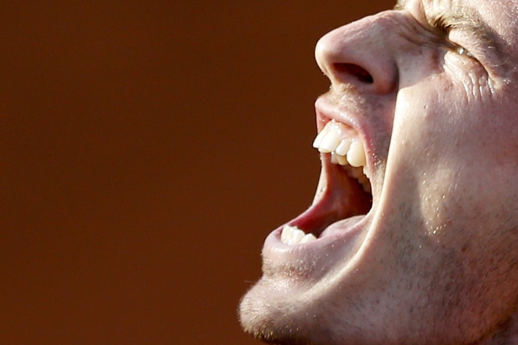 Andy Murray lets it all out during his four-set victory over David Ferrer in the quarter-finals at Roland Garros. Photo: Reuters