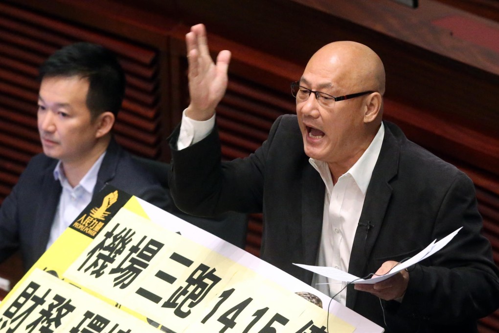 Albert Chan Wai-yip of People Power argues his case in Legco. Photo: K.Y. Cheng