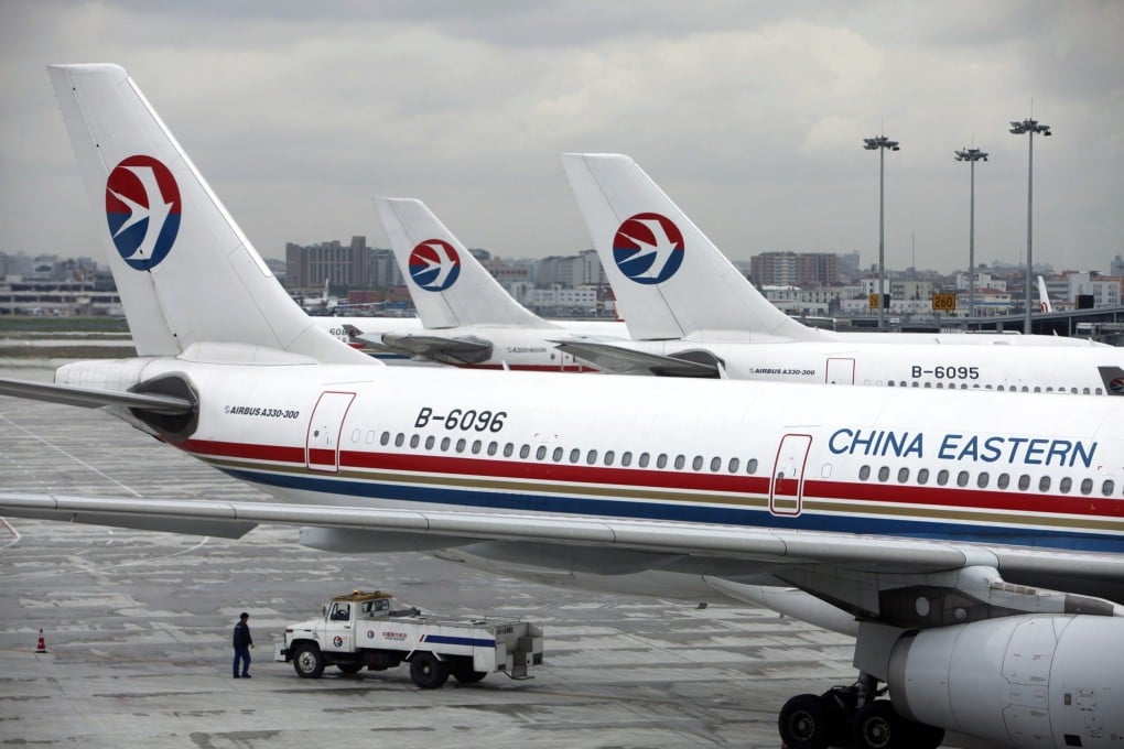 China Eastern Airlines planes at Shanghai's airport as the company gets ready to add to its widebody fleet for its international routes. Photo: EPA