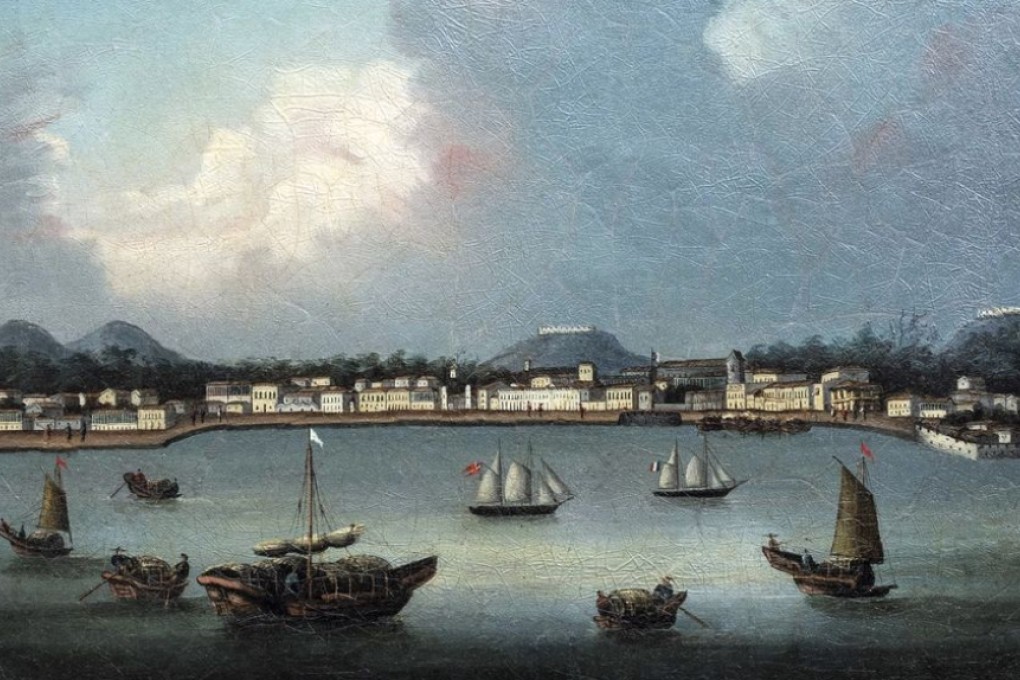 Macao, Praia Grande, oil on canvas, dated 1810 to 1820, photographer Ville de Lorient, D. Goupy