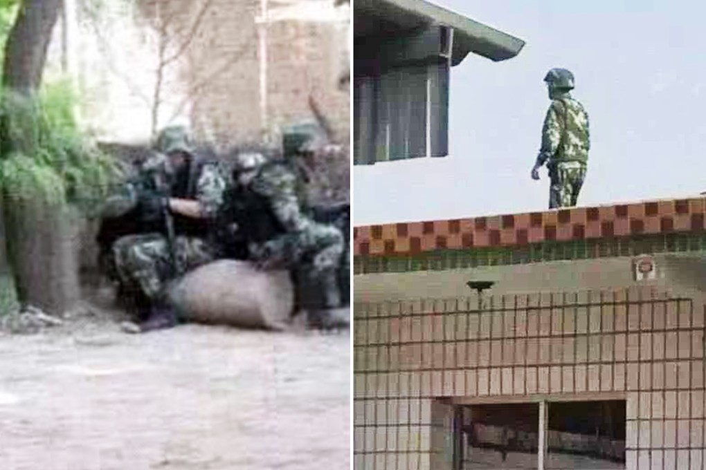 Photographs posted on social media, reportedly taken at the scene of the shooting in Hebei province. Photos: SCMP Pictures