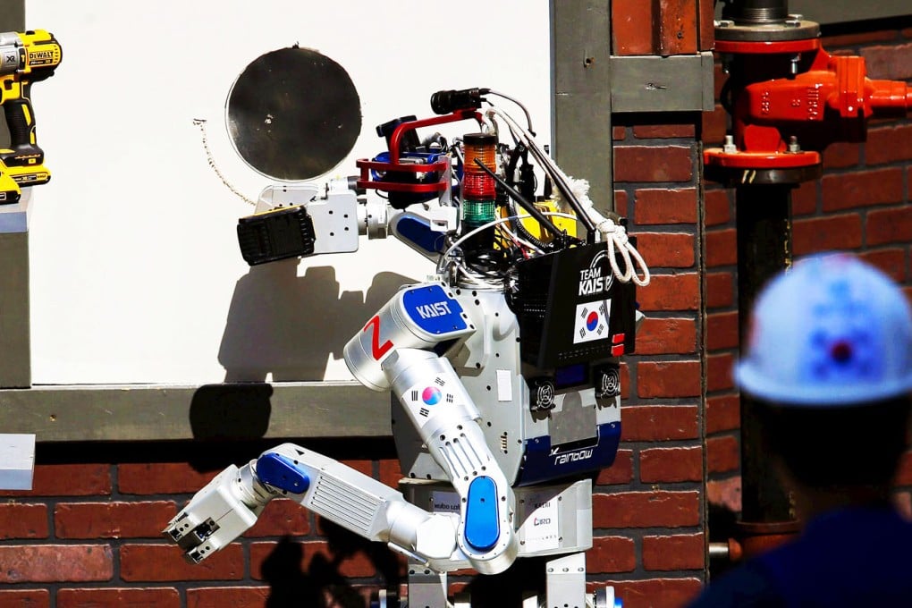 A robot from South Korea's Team Kaist won the recent DARPA Robotics Challenge in California while HKU's Atlas finished last. Photo: Reuters
