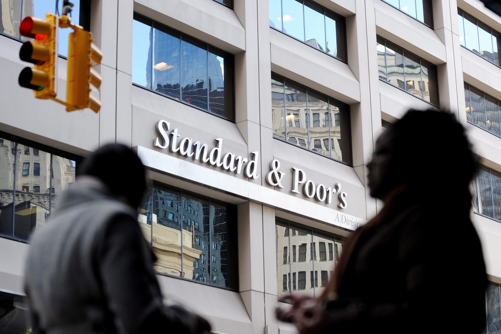 Offices of Standard & Poor's in New York, which reported that the default rate for corporate entities in Asia was at its lowest level since 2007. Photo: EPA