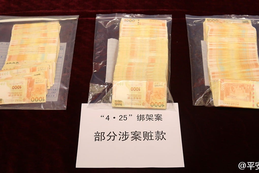 Part of the recovered ransom. Photo: SCMP Pictures