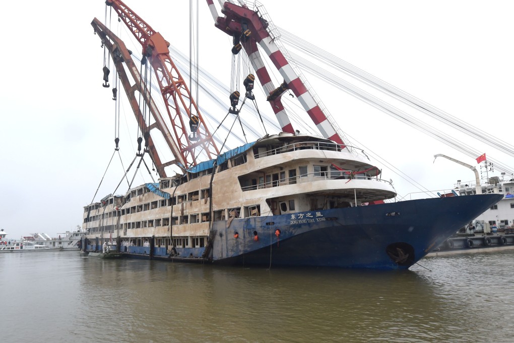 The Eastern Star after it was righted last week. Photo: Xinhua