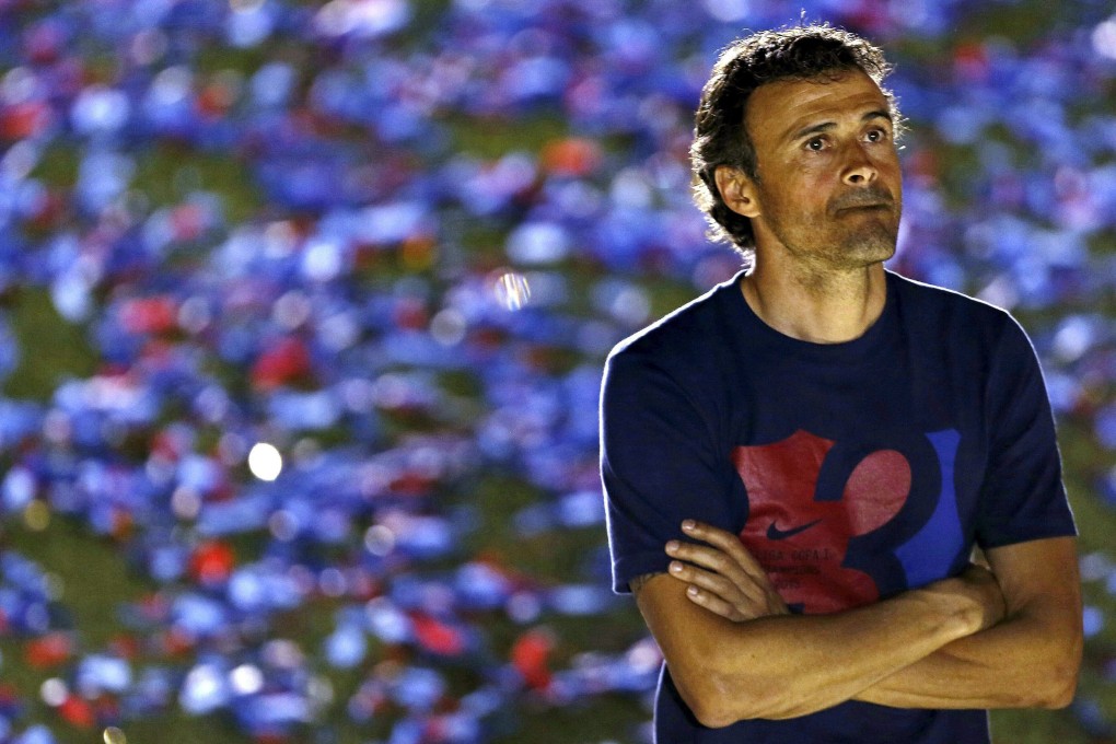 Luis Enrique won the treble in his first season. Photo: Reuters