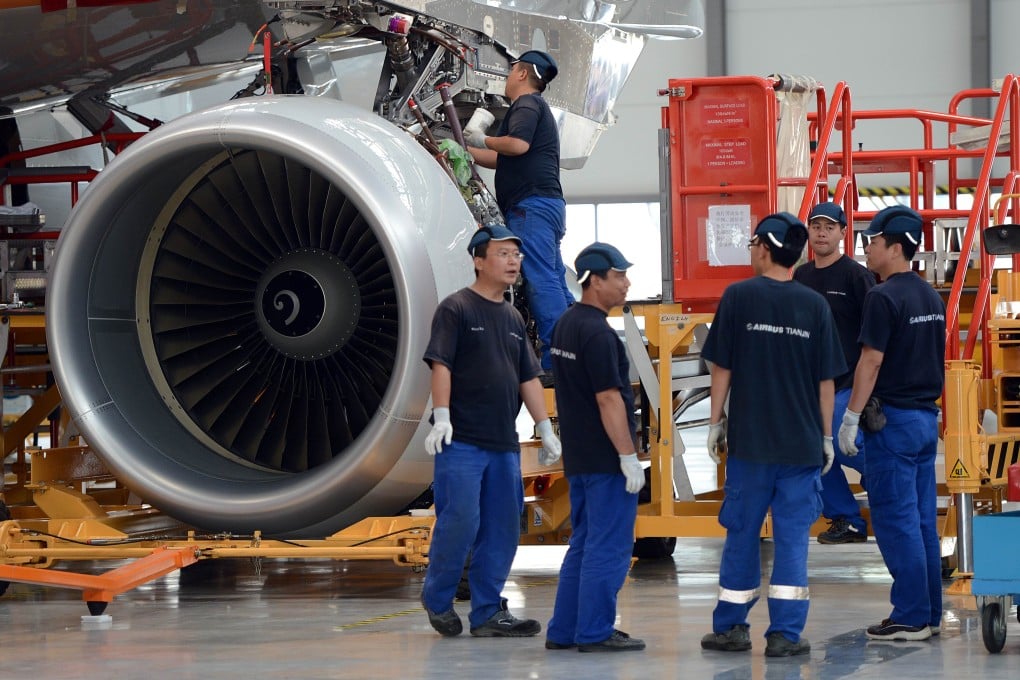 Airbus said under expansion plans its Tianjin facility, seen here, would be the equivalent of Hamburg and Toulouse, dealing with A320s as well as A330s and long-range aircraft. Photo: AFP