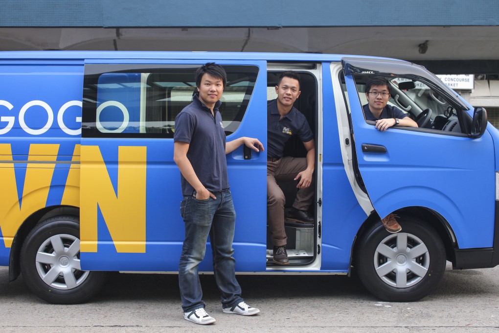 GoGoVan founders (from left) Reeve Kwan, Nick Tang and Steven Lam. Photo: Paul Yeung