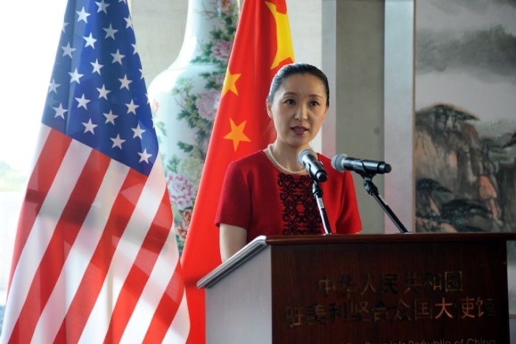 A file picture of Wu Xi, deputy chief of mission in Washington. She says China and the United States' common interests far outweigh their differences. Photo: SCMP Pictures