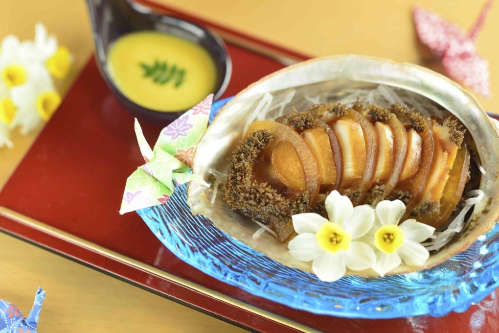 South African abalone and radish with house-made miso sauce at Senzuru.