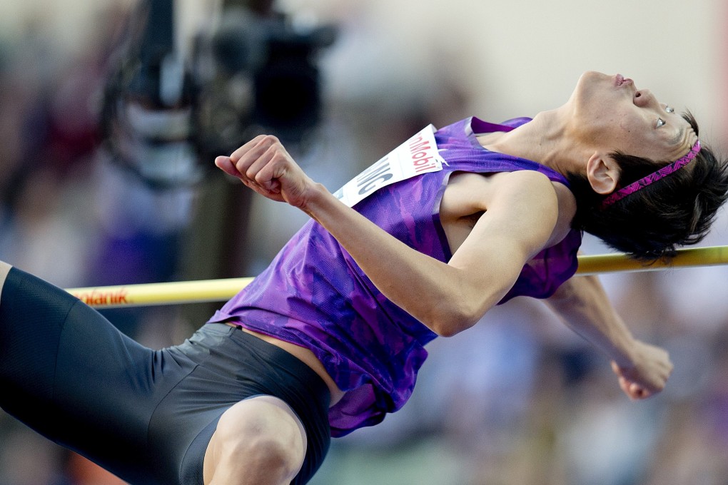 Zhang Guowei in action at the Bislett Games. Photo: Reuters