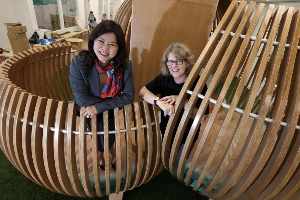 Founder of EtonHouse International Ng Gim Choo (left) with executive director of pedagogy Leanne Sunarya. Photo: David Wong