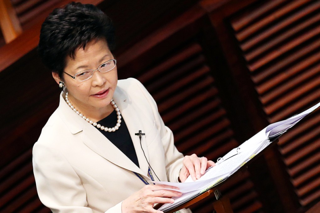Carrie Lam told lawmakers there would be no new round of consultation on political reform as 'society needs time to heal'. Photo: K.Y. Cheng
