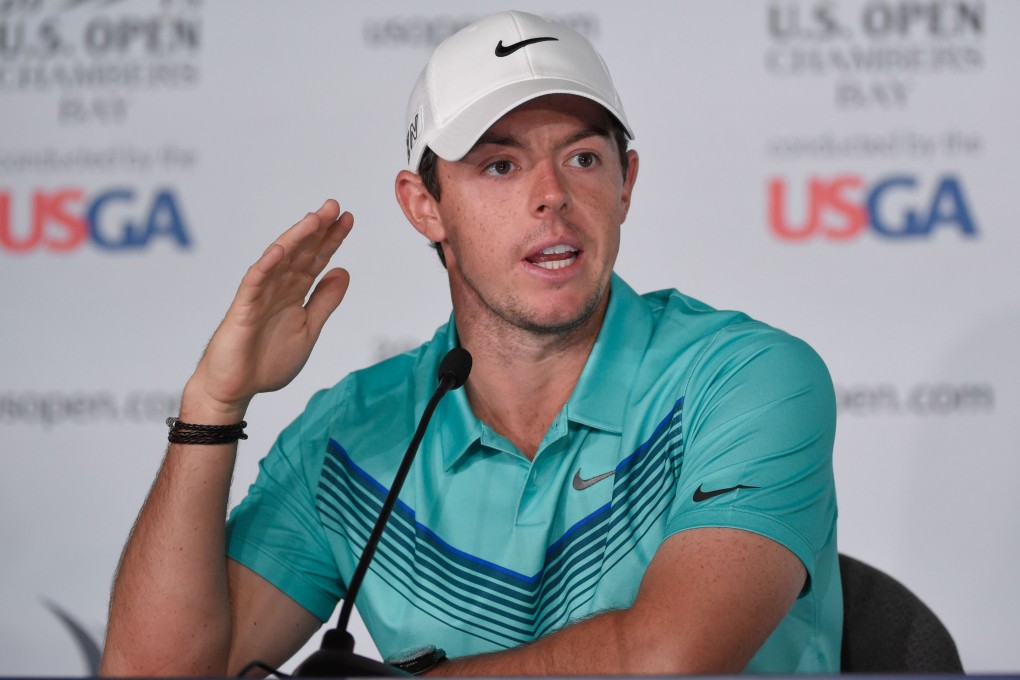 Rory McIlroy speaks to the media ahead of the US Open. Photo: USA Today Sports