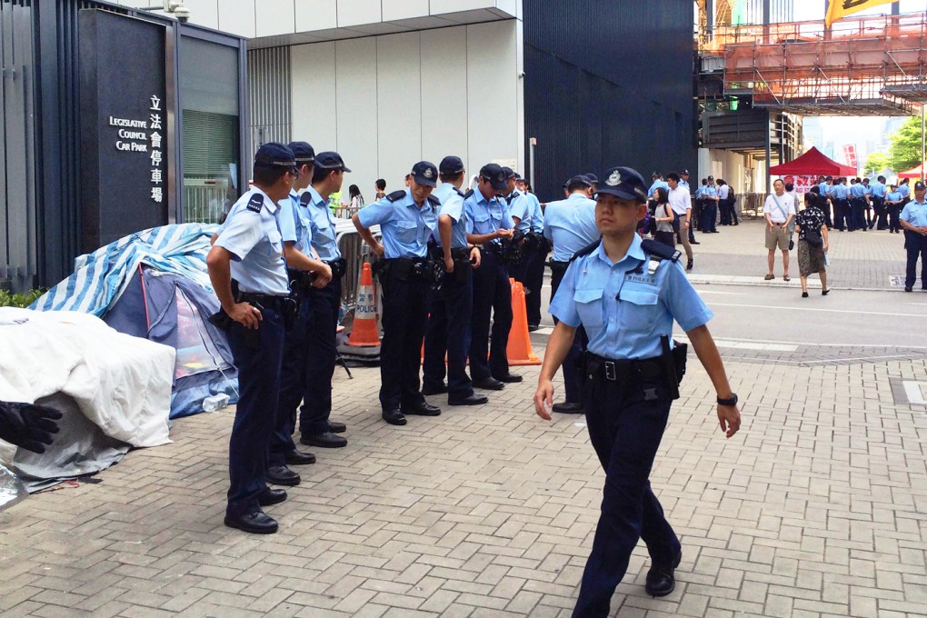 Tight security outside Legco
