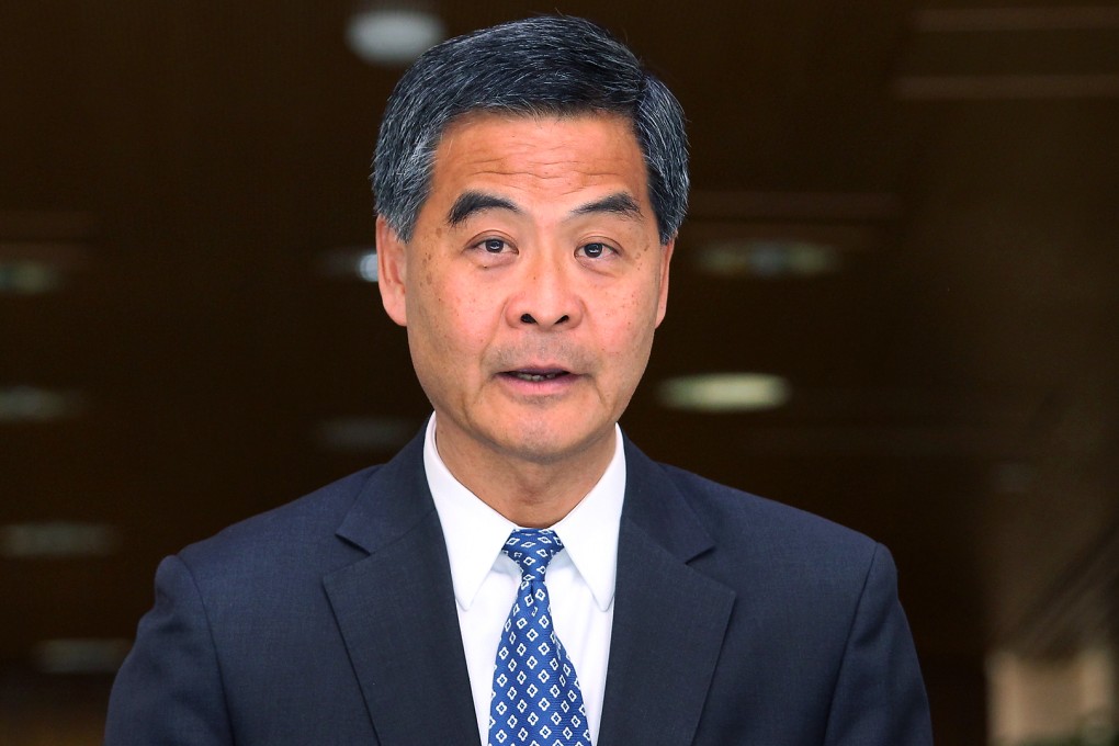 Chief Executive Leung Chun-ying delivered 61 speeches in Chinese in the 12 months to the end of May, compared to 28 in English during the same period. Photo: May Tse