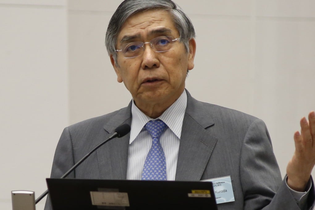 BOJ governor Haruhiko Kuroda says firms are increasingly shifting their strong profits into capital expenditure and wages, bolstering the economic recovery. Photo: Xinhua