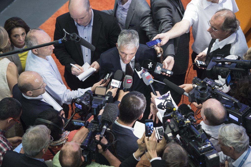 Switzerland attorney general Michael Lauber gives a statement in Bern about the investigation into the bidding process for the 2018 and 2022 FIFA World Cups. Photo: EPA