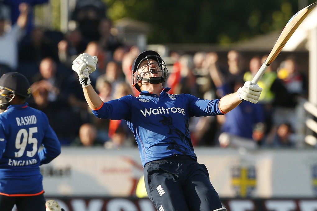 England's Jonny Bairstow (83 not out) hits the winning runs to clinch the series against New Zealand. Photo: Reuters