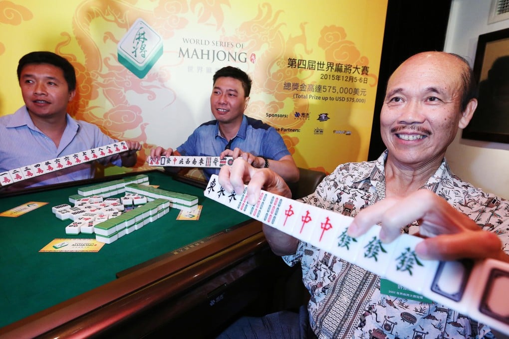 Past winners (from left) Chan Tak-kwan, Alex Ho and Hui Chung-lai show off equipment that will be used in the World Series. Photo: Nora Tam