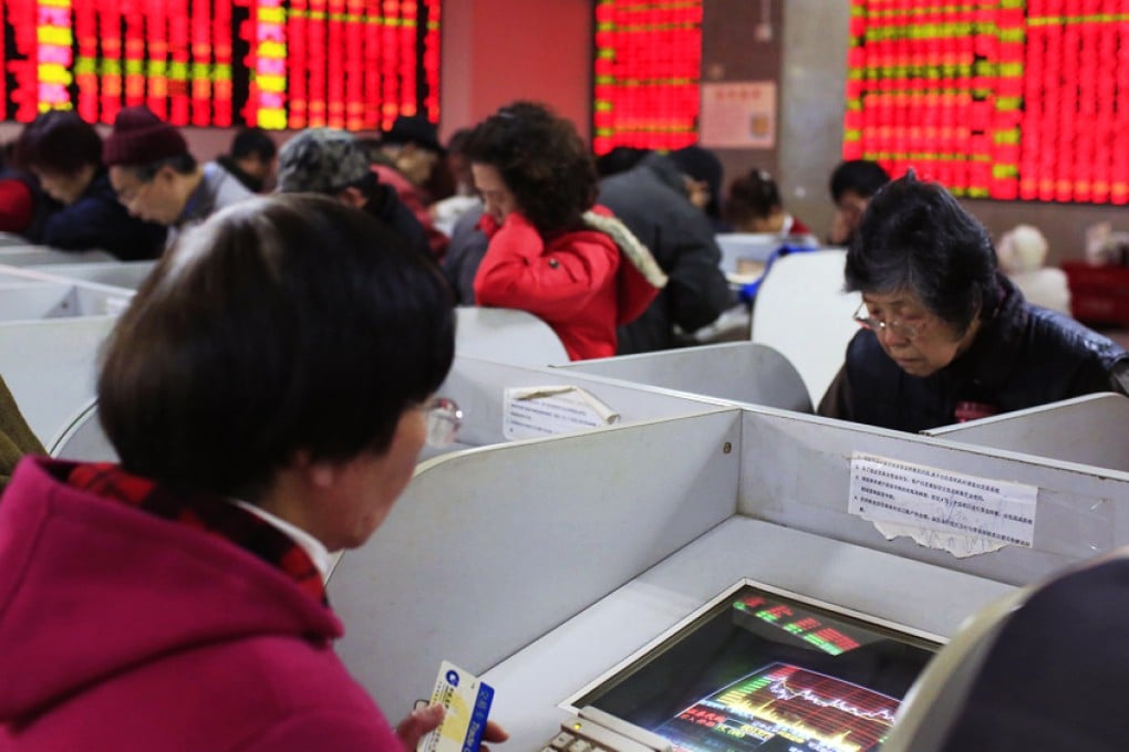 The Shanghai Composite Index dropped 13.3 per cent between Monday and Friday, the biggest weekly decline among the world's major equity indicators since the global finan cial crisis. Photo: Reuters