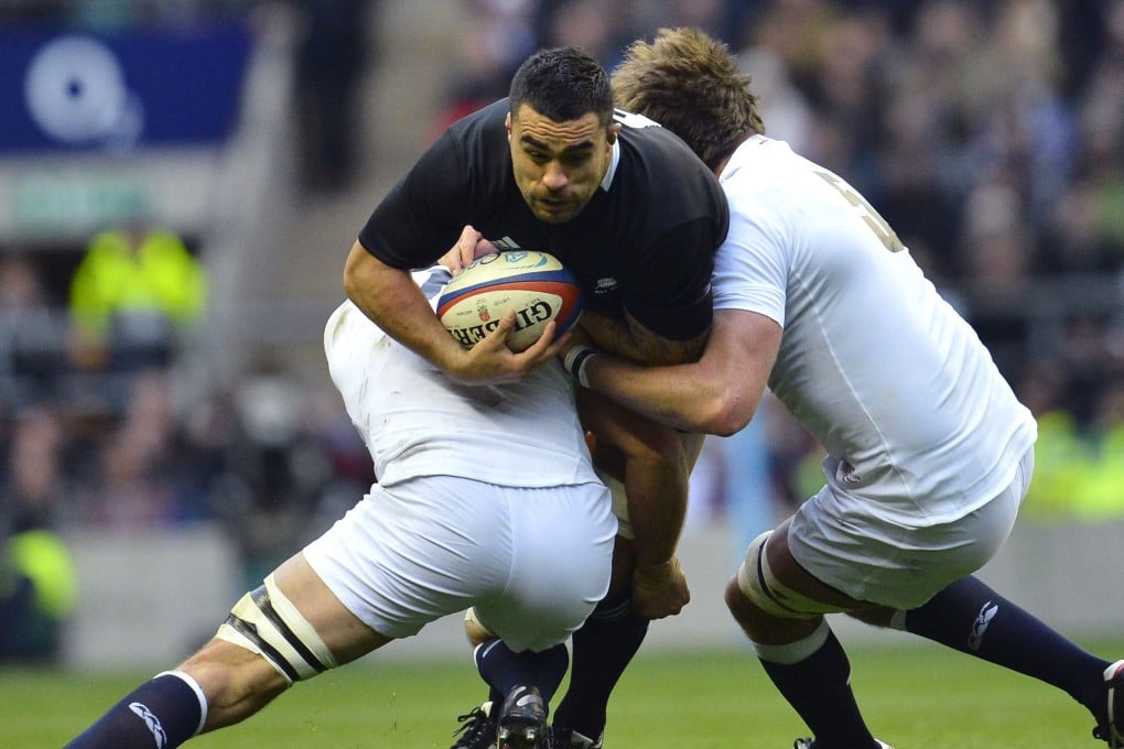 Liam Messam in action against England for the All Blacks XVs team. Photo: Reuters