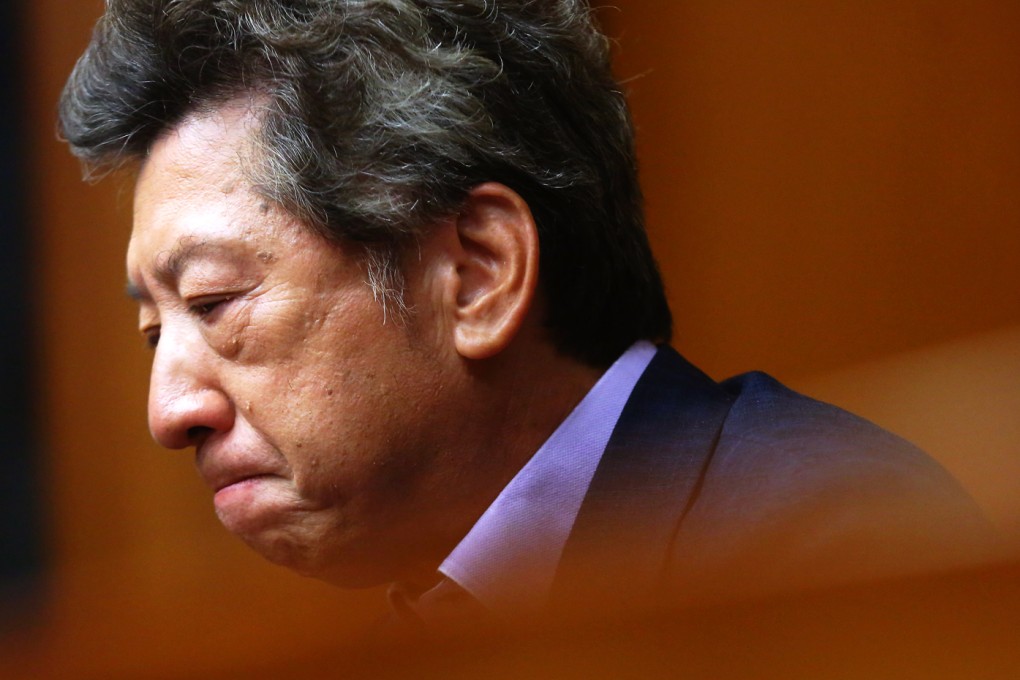 Ronny Tong Ka-wah announces his quits as legislator at the Legco Complex in Tamar hours after resigning from Civic Party amid rift in Hong Kong's pan-democratic camp. Photo: Sam Tsang