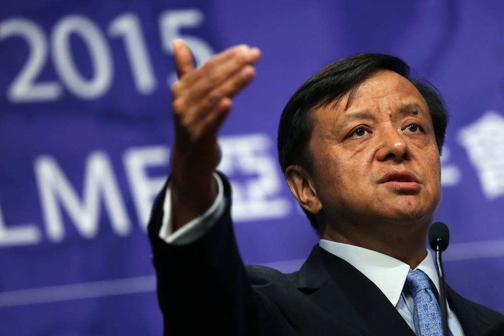 HKEx Chief Executive Charles Li Xiaojia gives a welcome address at the LME Week Asia 2015 Seminar. Photo: Jonathan Wong