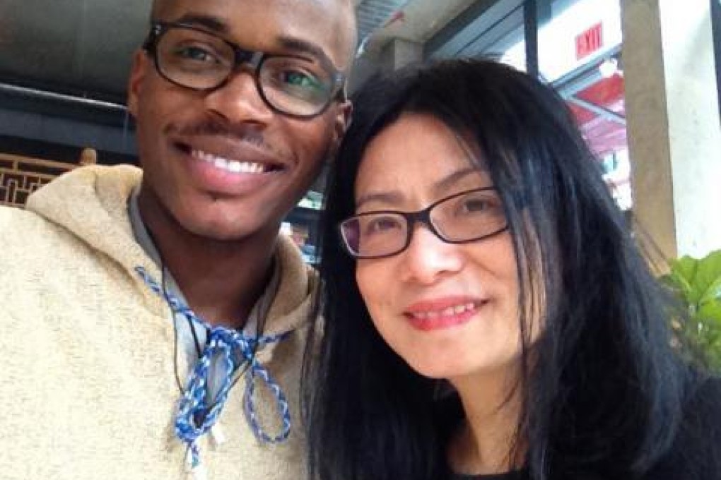Tyrelle Shaw with fashion designer Vivienne Tam, in a photo posted by Shaw to his blog. Photo: SCMP Picture