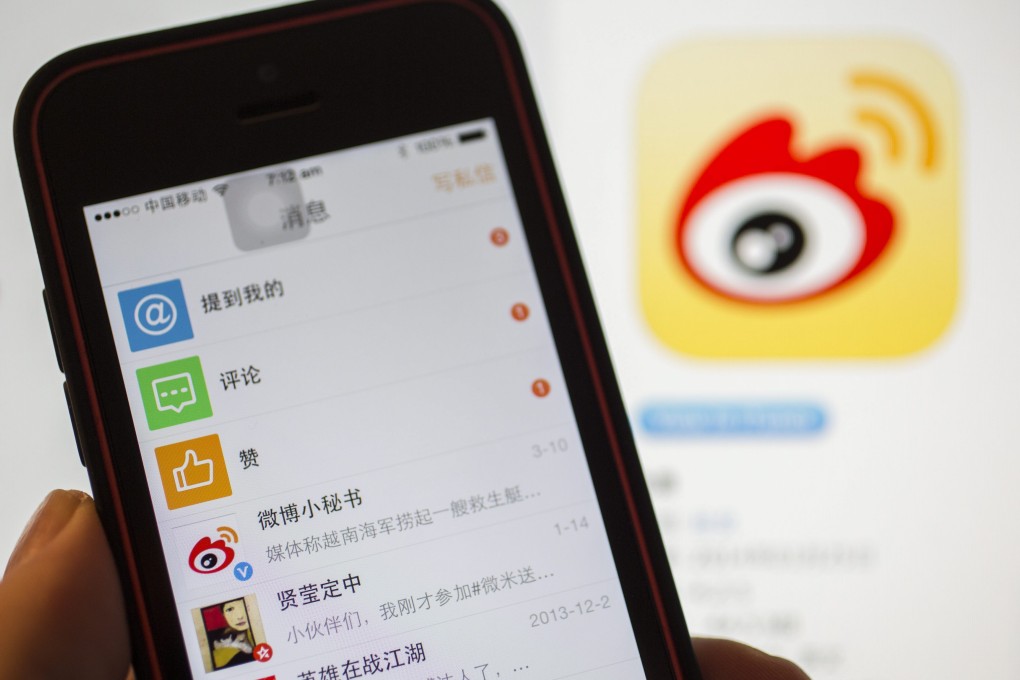 Nearly 60 per cent of “fabricated” news that was widely circulated last year in China originated from Weibo, China's Twitter. Photo: EPA