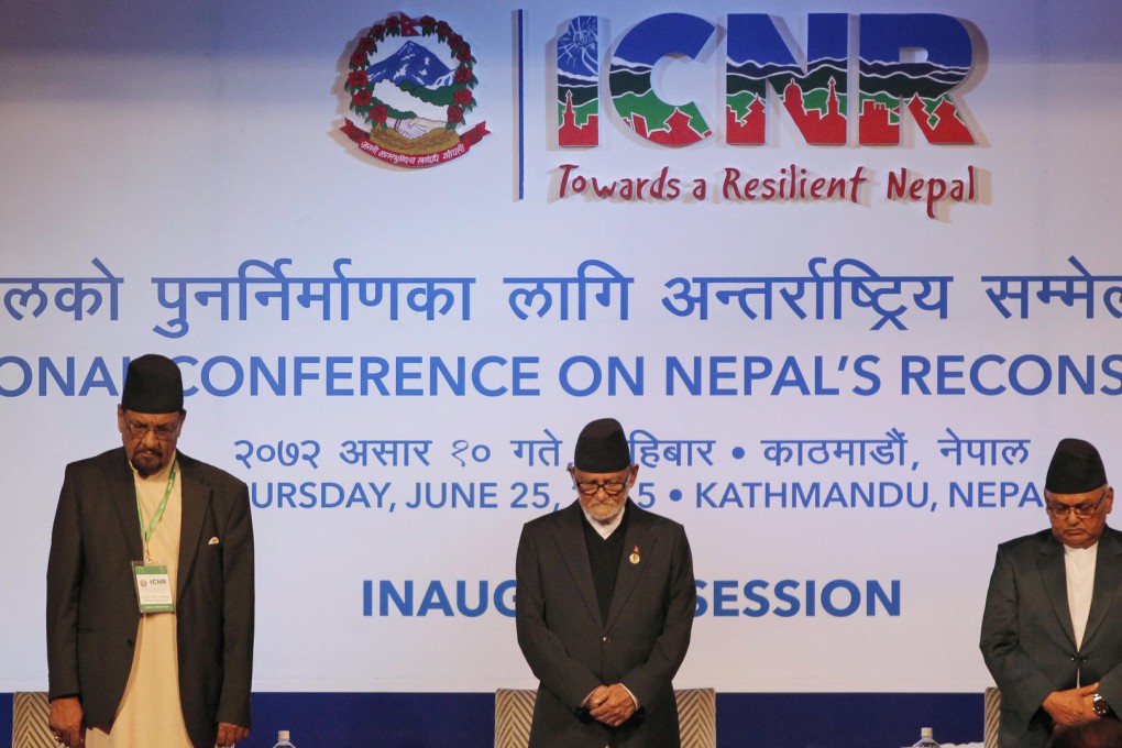 Nepal's Prime Minister Sushil Koirala, right. Photo: AP