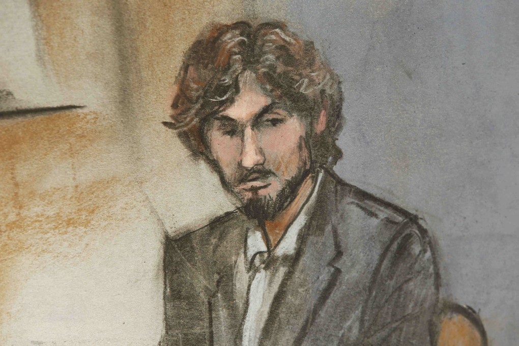 A courtroom sketch of Dzokhar Tsarnaev at his sentencing on Wednesday. Photo: Reuters