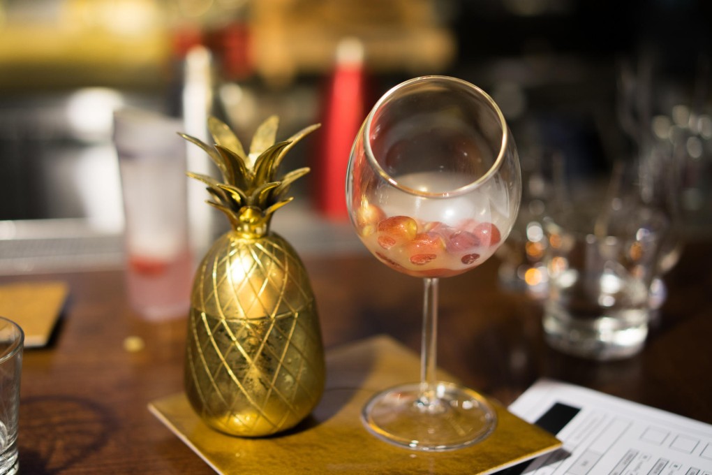 The Sound of Ciroc, a two-part, vodka-based creation with carbonated grapes