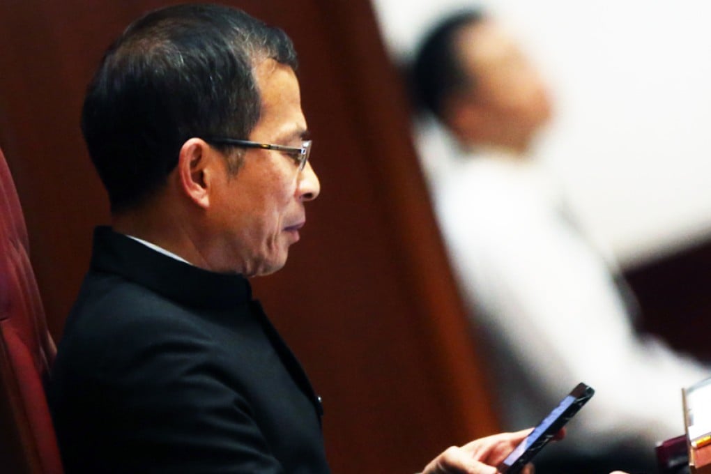 Tsang suggested in a WhatsApp message group that pro-establishment lawmakers delay their speeches to avoid pan-democrats controlling the timing for voting on the reform package. Photo: David Wong