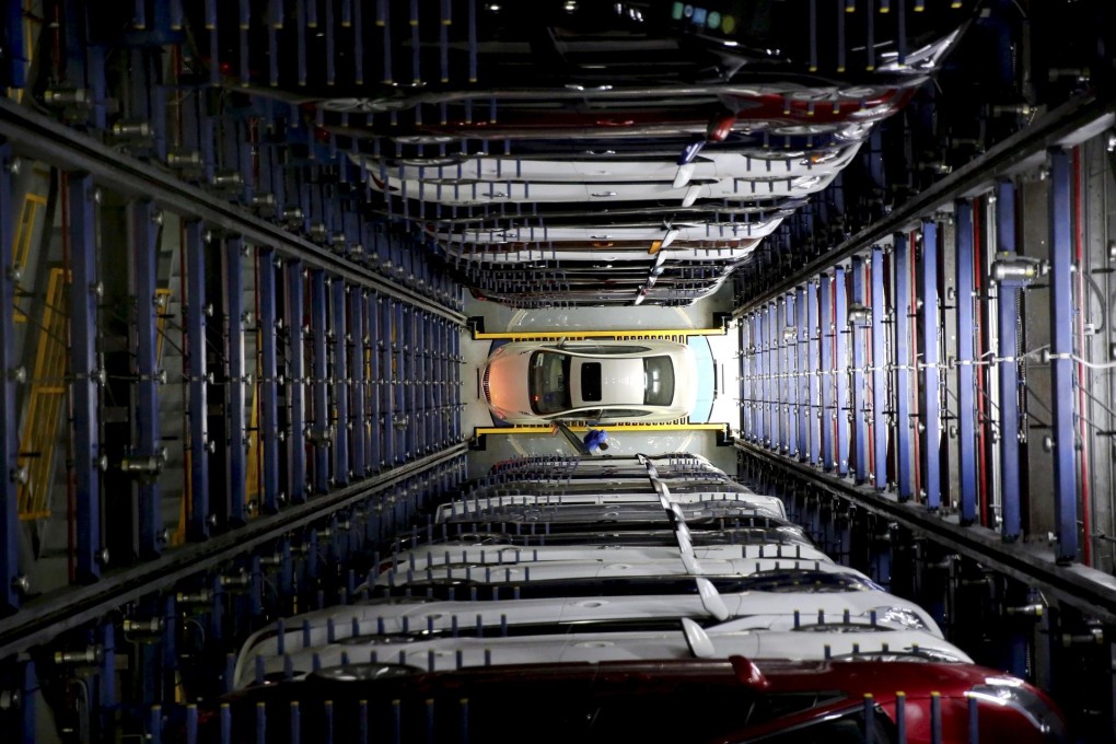 A vertical garage in Zhejiang. HSBC is ending its sponsorship of one of the most closely watched economic indicators. Photo: Reuters