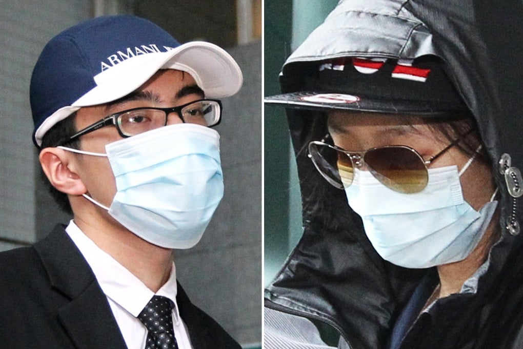 Students Yang Hao (above) and Wu Xinyi outside Kowloon City Court yesterday. Photos: Franke Tsang