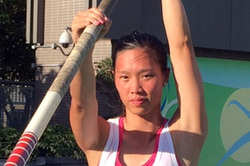 Choi Sin-ting prepares for her record-breaking vault at the Inter-City Championships. Photos: Chan Kin-wa