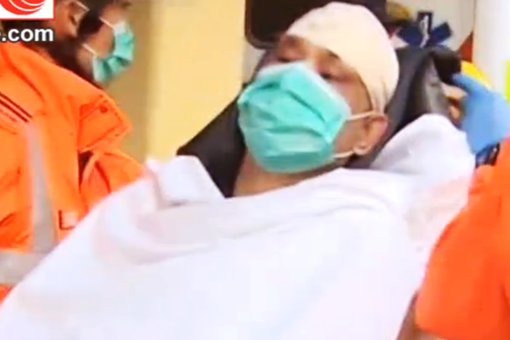 The man was taken to hospital following the incident. Photo: Cable TV