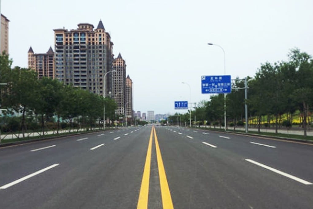 A deserted street in the former sports village. Photo: SCMP Pictures