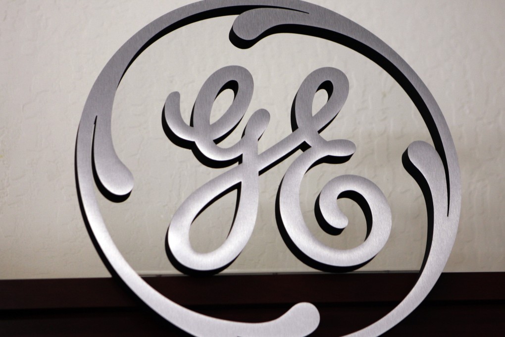 The famous logo of General Electric, whose finance unit expects the pace of asset sales to speed up in the third quarter of 2015. Photo: AP