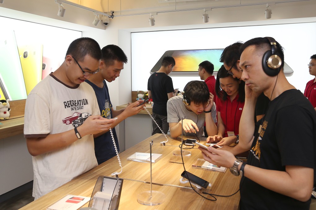 Xiaomi fans in the company's Hong Kong store, the first outside of mainland China. Photo: KY Cheng